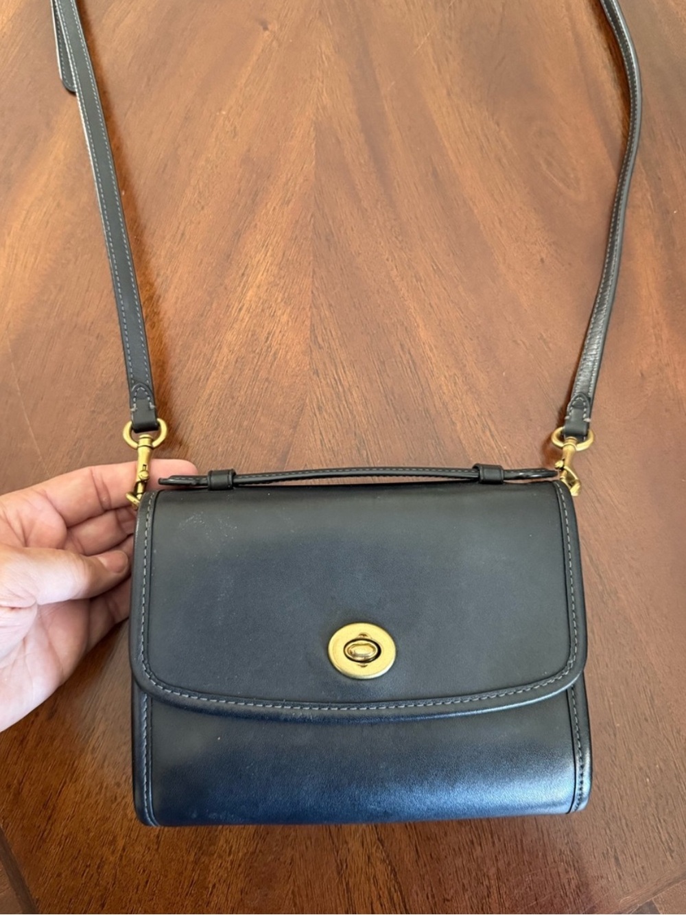 Coach Kip Turnlock Crossbody
Handbag in Black